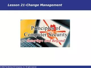 Lesson 21-Change Management