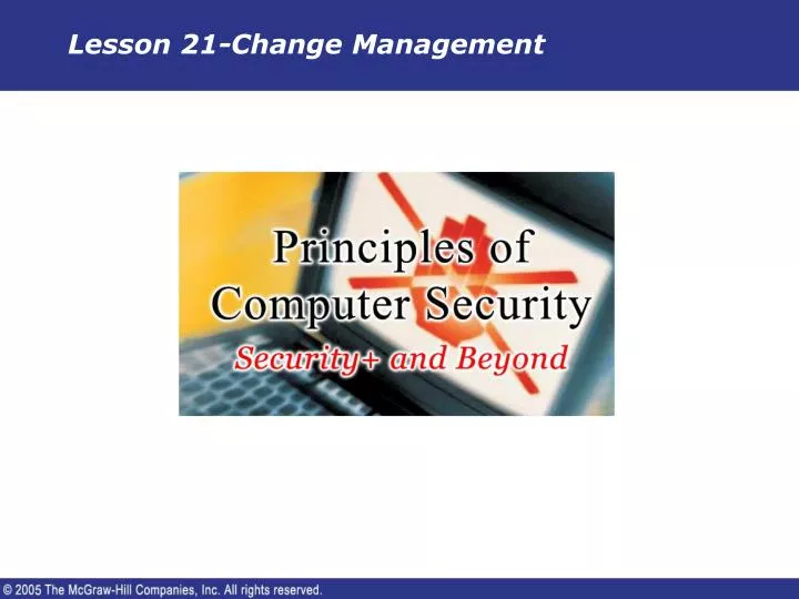 lesson 21 change management