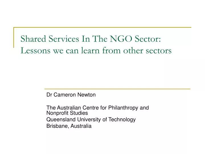 shared services in the ngo sector lessons we can learn from other sectors