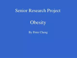 Senior Research Project