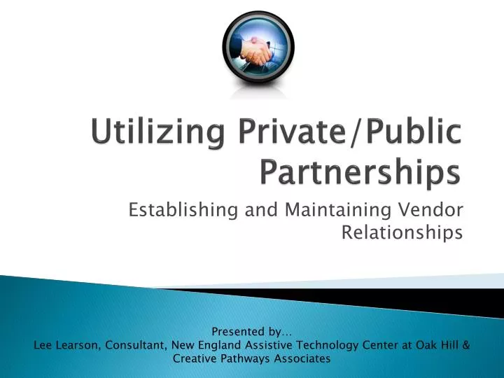 utilizing private public partnerships
