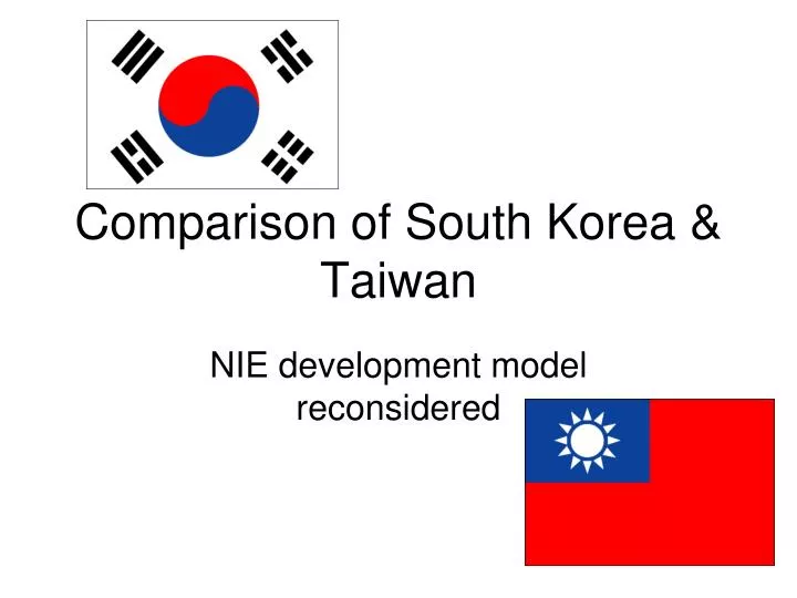 comparison of south korea taiwan