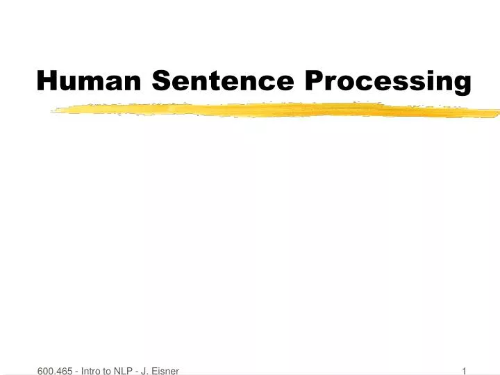 human sentence processing