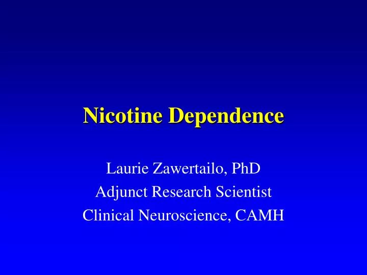 nicotine dependence