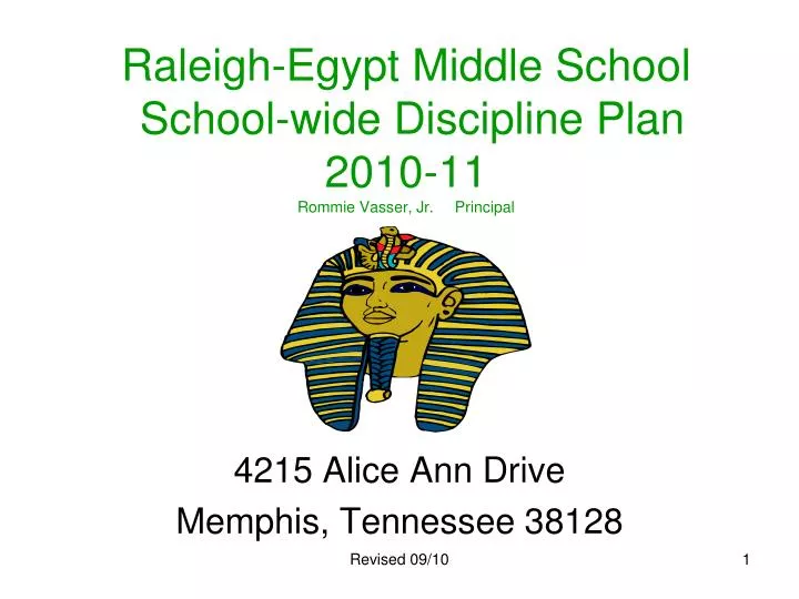 raleigh egypt middle school school wide discipline plan 2010 11 rommie vasser jr principal