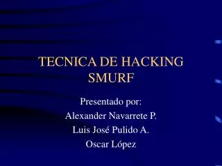 TECNICA DE HACKING SMURF