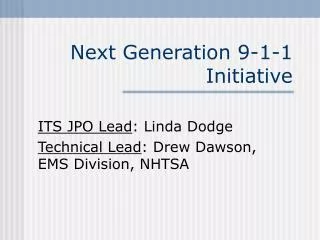 Next Generation 9-1-1 Initiative