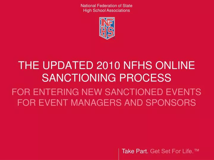the updated 2010 nfhs online sanctioning process