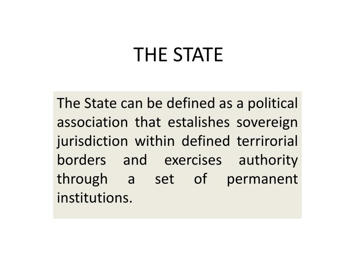 the state