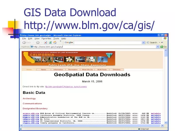 gis data download http www blm gov ca gis