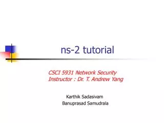ns-2 tutorial
