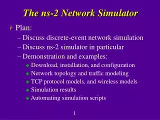 The ns-2 Network Simulator