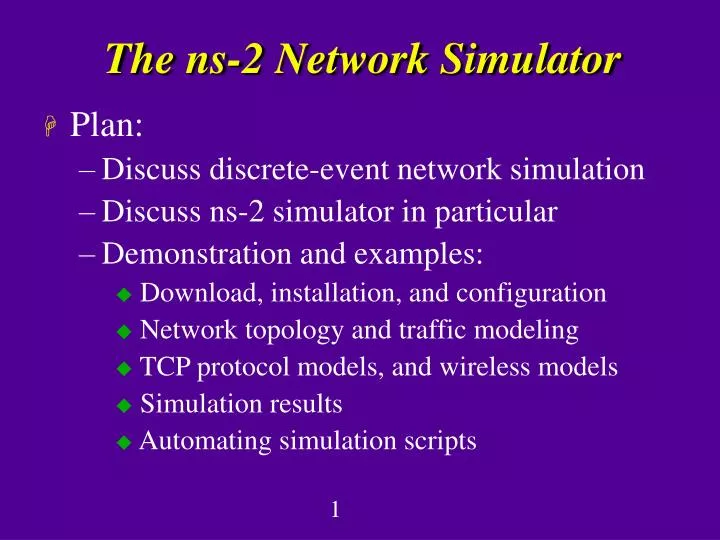 the ns 2 network simulator