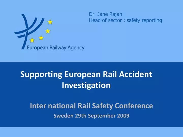 supporting european rail accident investigation