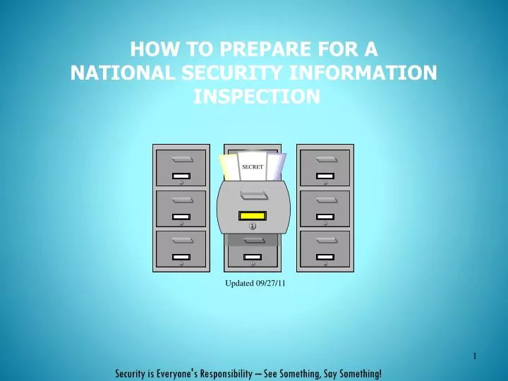 how to prepare for a national security information inspection