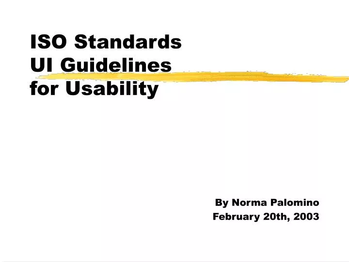 iso standards ui guidelines for usability