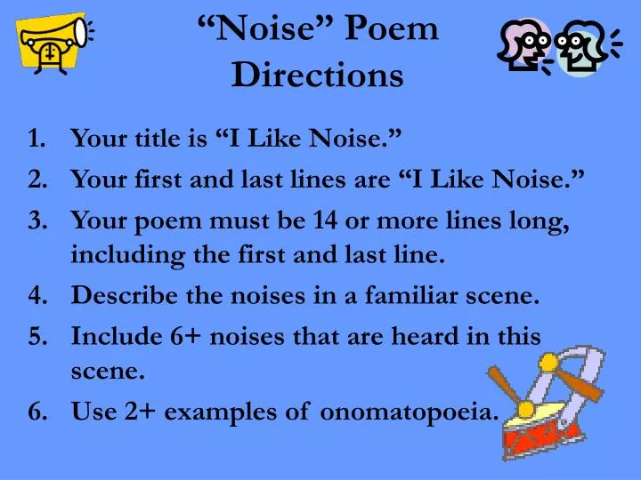 noise poem directions