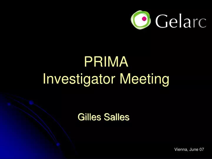prima investigator meeting