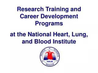at the National Heart, Lung, and Blood Institute