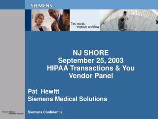 NJ SHORE September 25, 2003 HIPAA Transactions &amp; You Vendor Panel
