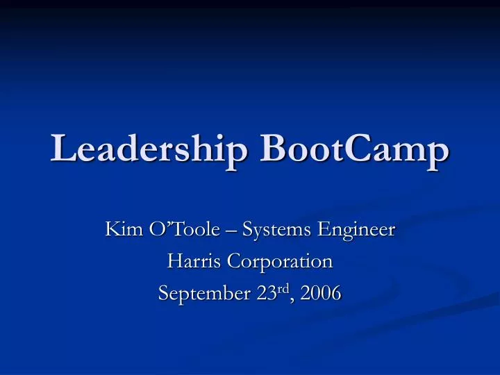 leadership bootcamp