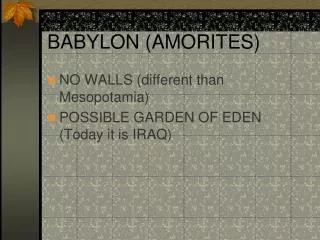 BABYLON (AMORITES)