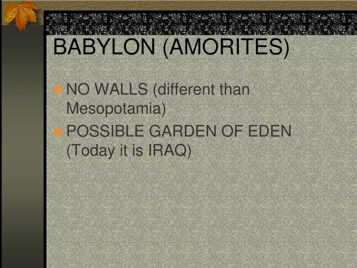 babylon amorites