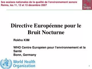 Directive Européenne pour le Bruit Nocturne