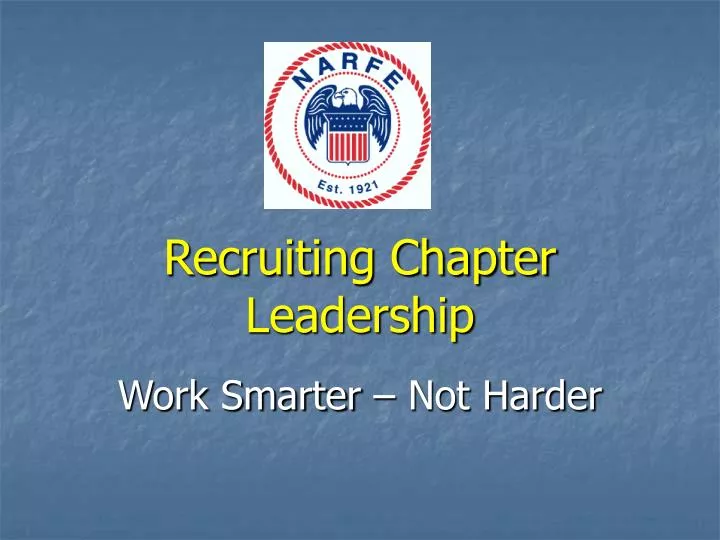 recruiting chapter leadership