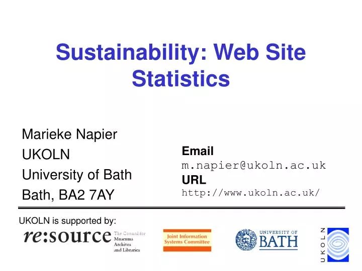 sustainability web site statistics