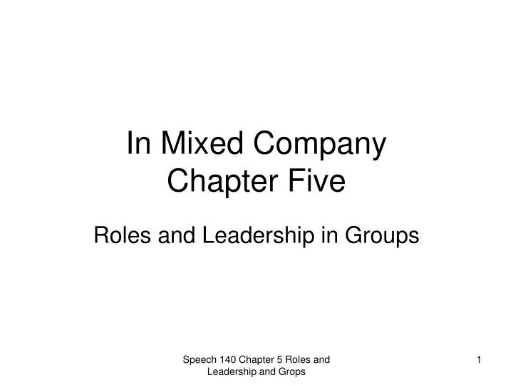 in mixed company chapter five