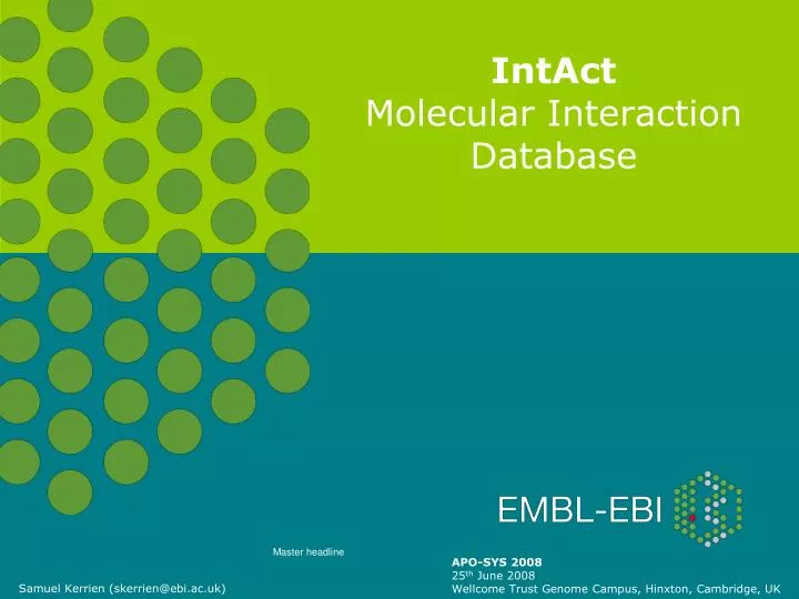 intact molecular interaction database