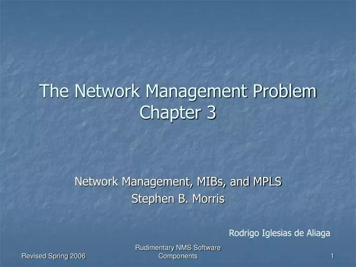 the network management problem chapter 3