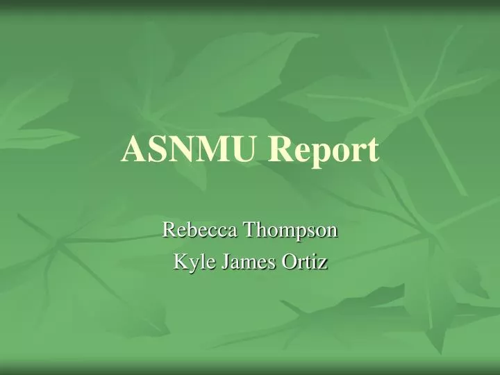 asnmu report