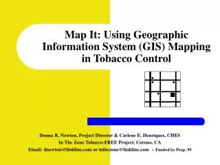 Map It: Using Geographic Information System (GIS) Mapping in Tobacco Control