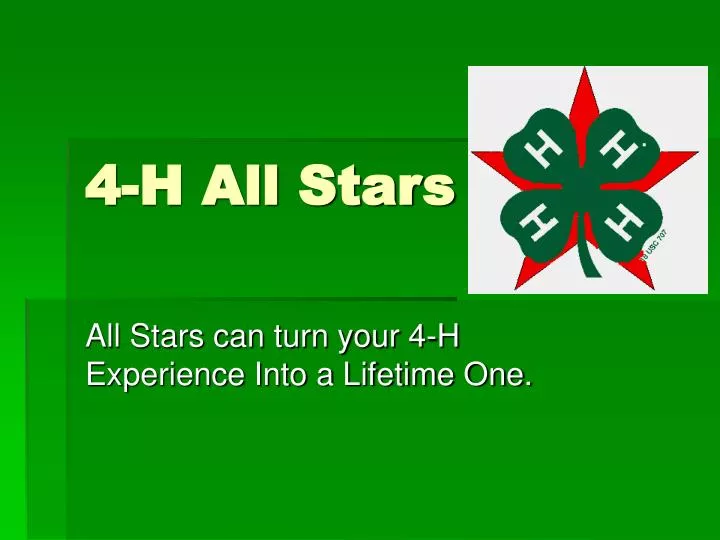 4 h all stars