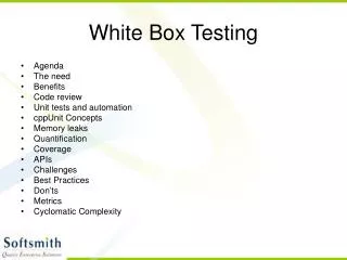 White Box Testing