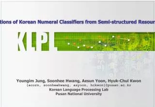Extracting Ontological Relations of Korean Numeral Classifiers from Semi-structured Resources Using NLP techniques