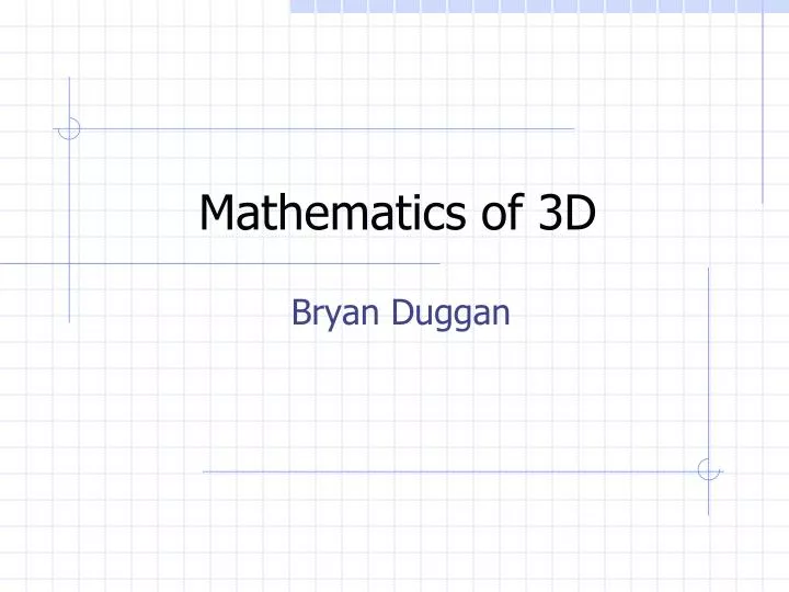 mathematics of 3d