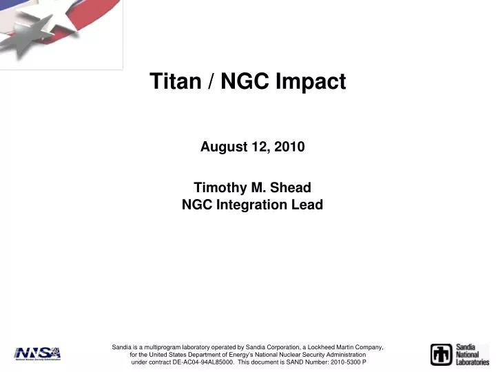 titan ngc impact