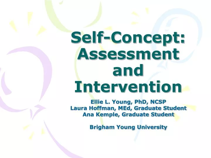 self concept assessment and intervention