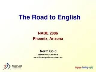 The Road to English