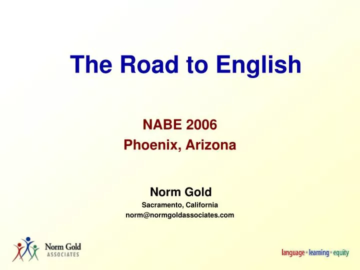 the road to english