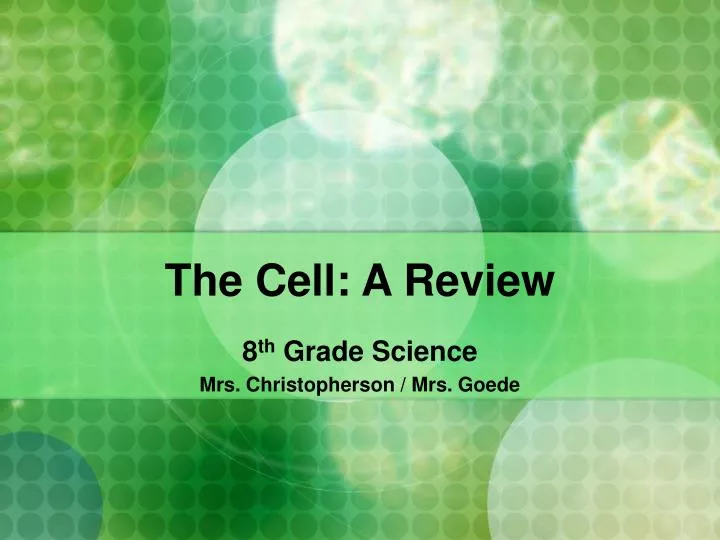 the cell a review