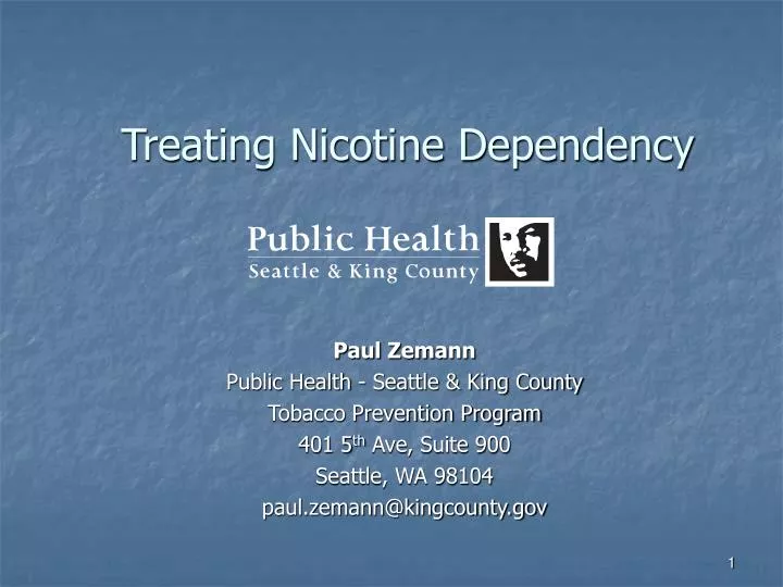 treating nicotine dependency
