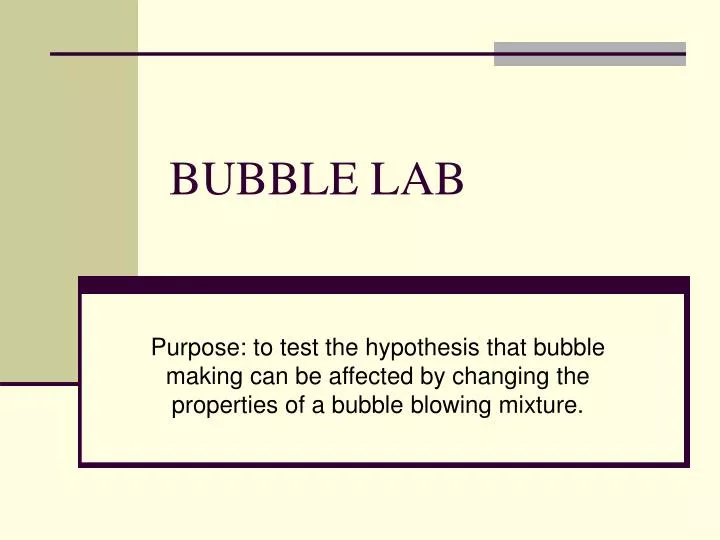 bubble lab