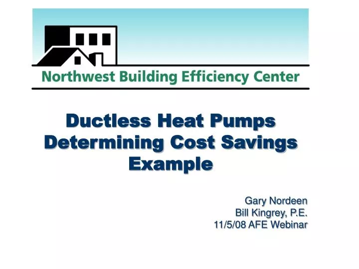 ductless heat pumps determining cost savings example