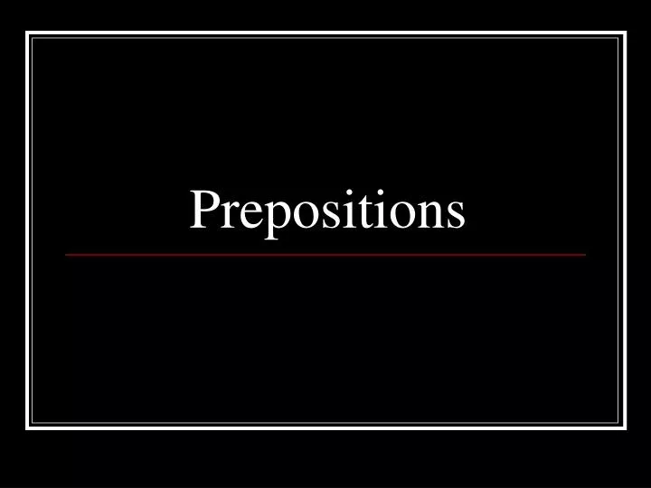 prepositions