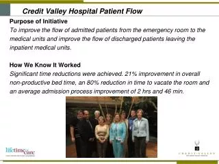 Credit Valley Hospital Patient Flow