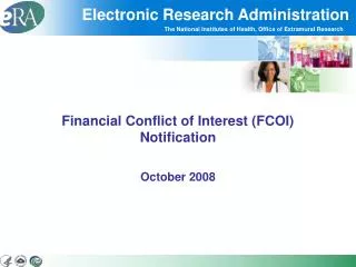 Financial Conflict of Interest (FCOI) Notification